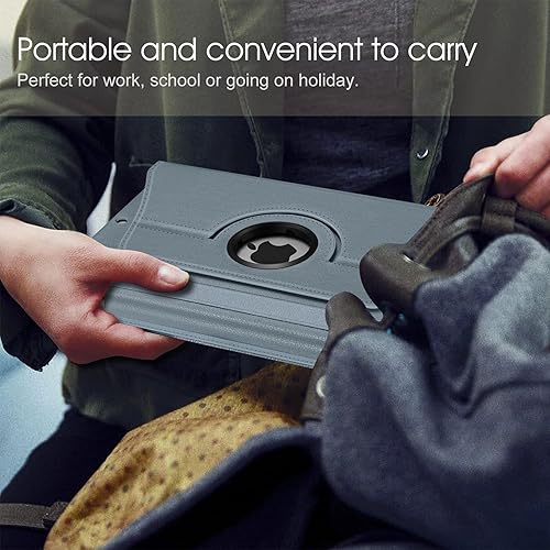 Vista 229 de Fintie - Funda giratoria para iPad de 9ª generación / 8ª generación / 7ª generación, de 10.2 pulgadas, funda giratoria en 360 grados, funda Azul