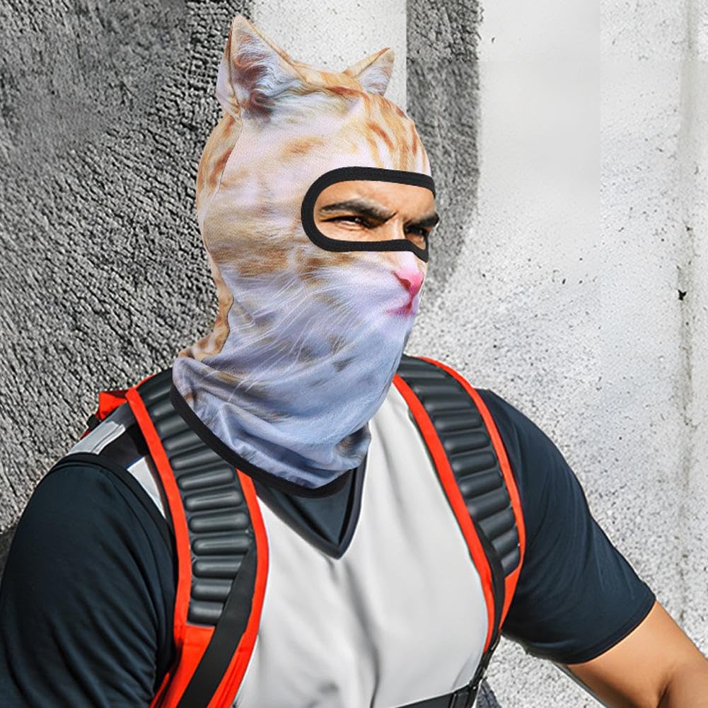 Generic Unisex 3D Cat Ski Balaclava, Animal Face Mask, Shiesty for