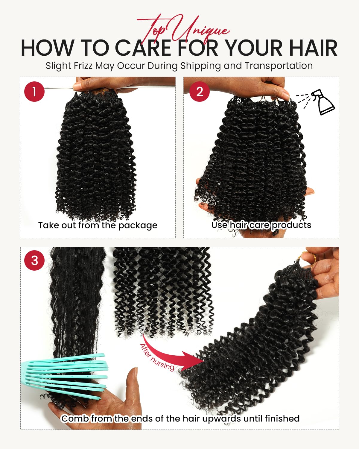 20 Inch Afro Kinky Curly Pre-Separated Crochet Human Hair, 160g Invisible Knots Crochet Hair Extensions for Black Women Natural Black