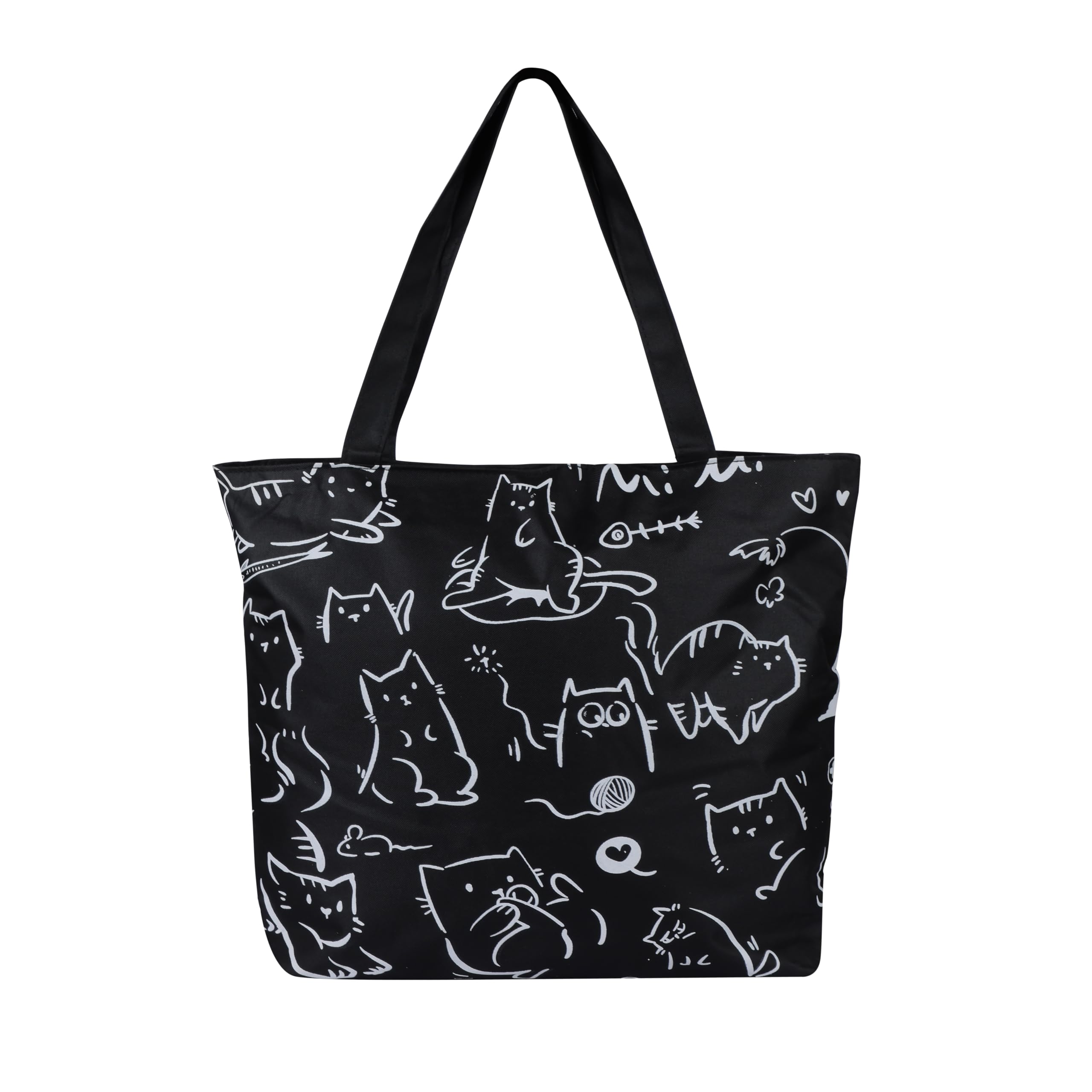 Classics Canvas Tote Bags for Women Girls Canvas Handbag Zipper Large Capacity Shoulder Bag for College Office Use