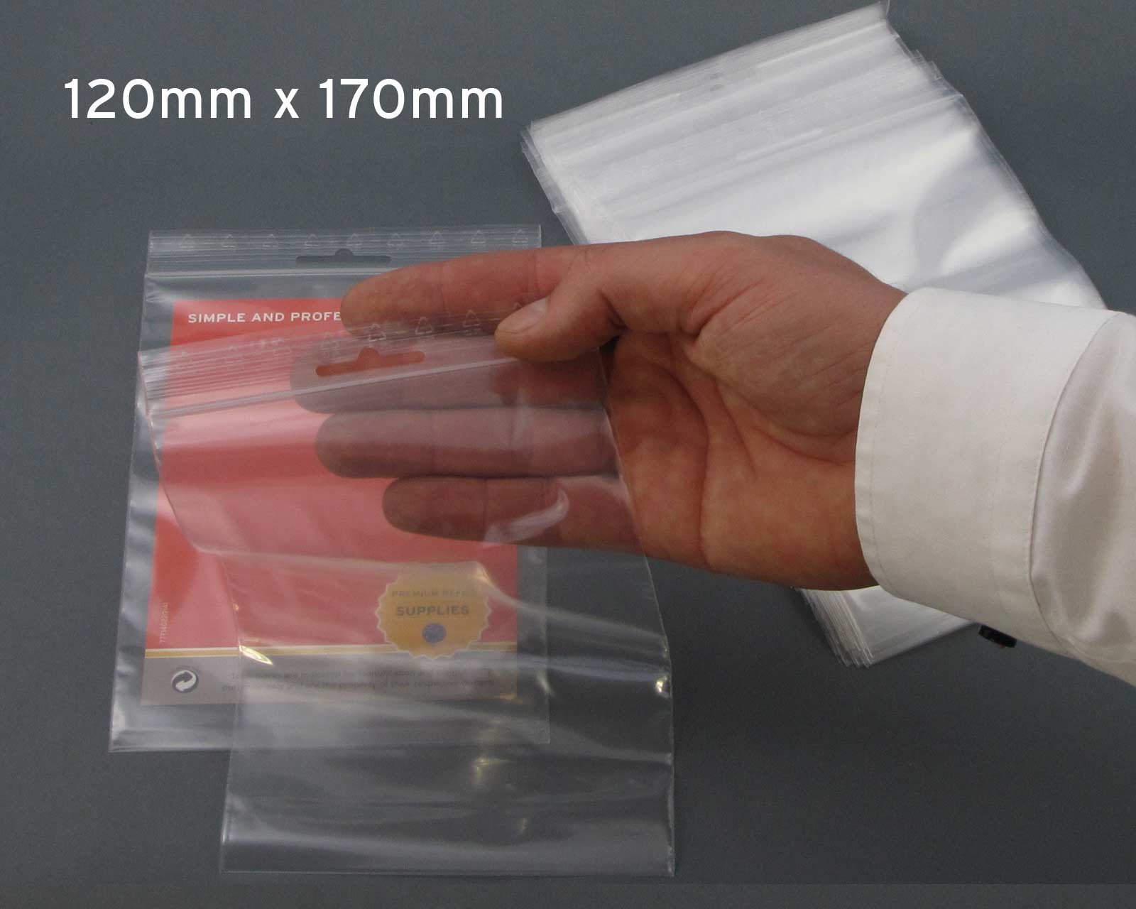 100 x Octopus bolsas con cierre a presión 120mm x 170mm, bolsa ZIP con cierre a presión, hermética, bolsa de embalaje, bolsa de cierre hermético con eurocolgador para varios productos
