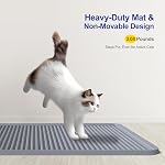 Filmicy Silicone Cat Litter Mat for Litter Box - Large 79 x 58.5cm Waterproof Litter Trapping Mat, Non-Slip, Durable,Easy Clean Cat Mat for Scatter Control,& Washable Kitty Floor Mat