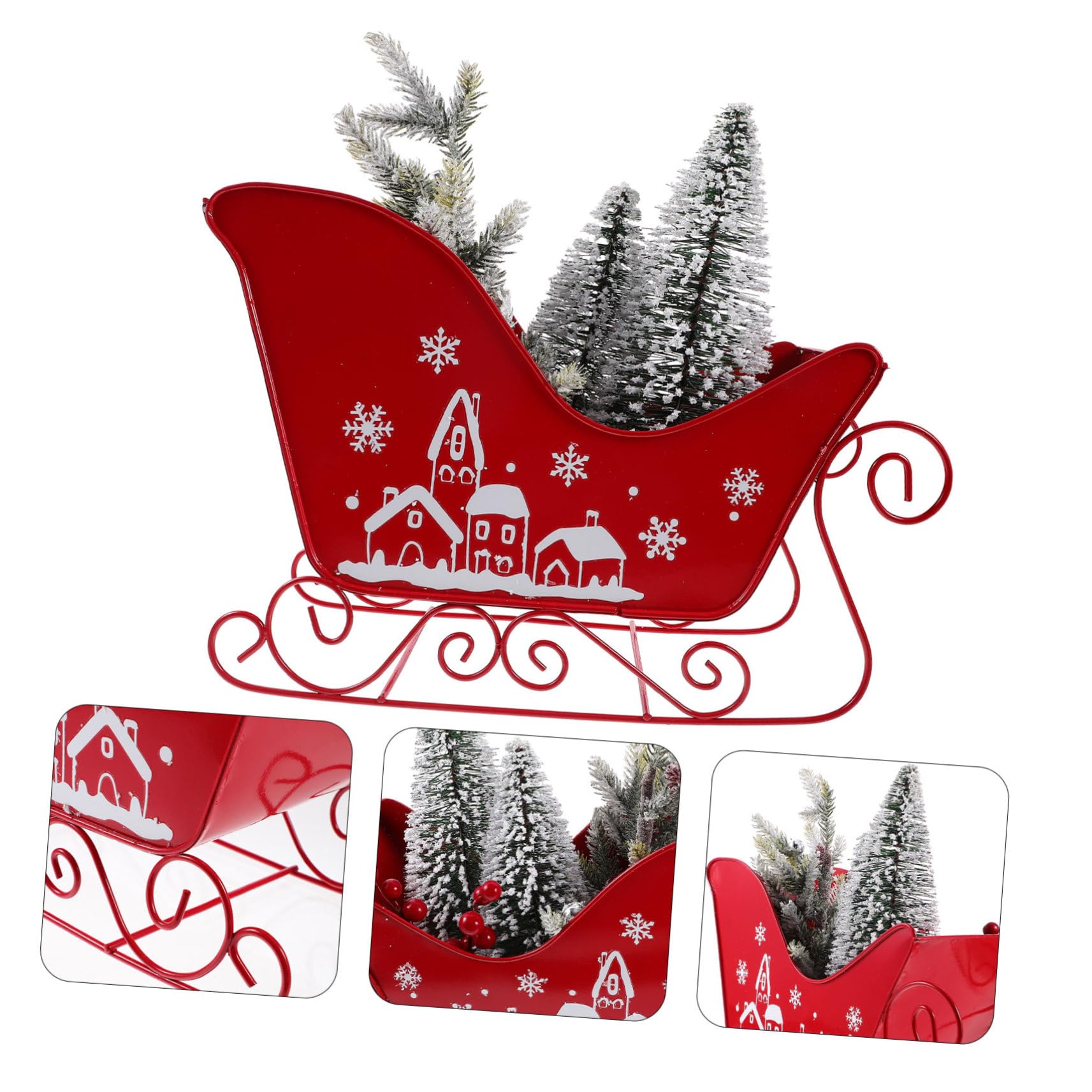 SOLUSTRE Adorno de Trineo para Árbol de Navidad Decoración Navideña Modelo de Trineo Exquisito Decoración de Mesa para Fiesta de Navidad