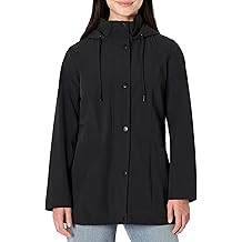 Women's Relaxed-Fit Lightweight Waterproof Long Hooded Rain Jacket