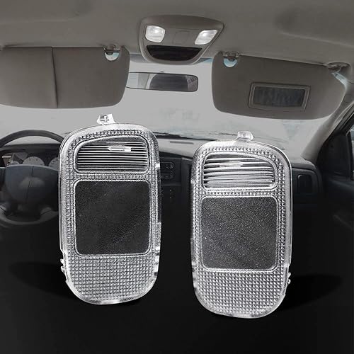 Miniatura 8 de HERCOO Cubierta de luz de cúpula de techo para consola superior, lente de lectura, luz LED blanca, carcasa compatible con Dodge Ram 1500 2500 3500