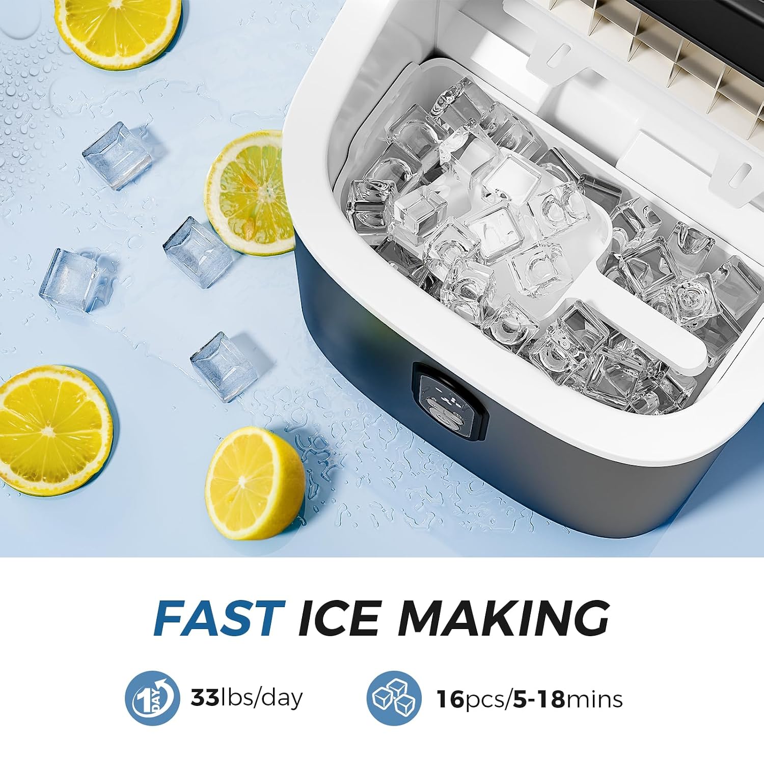Kismile Ice Maker Fast Ice Making