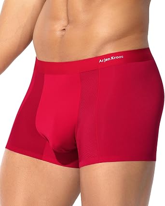 Arjen Kroos Mens Moisture Wicking Breathable Mesh Boxer Briefs with Pouch Sexy Modal Comfort Trunks 1 Pack