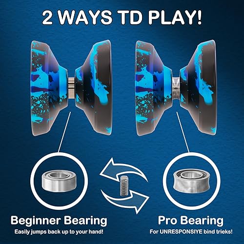 Miniatura 4 de WATIEOBOO Yoyo Yoyo profesional sensible para principiantes, yoyos que no responden, para adultos, apto para principiantes, yoyos de giro de dedos,