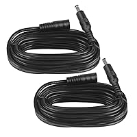 Vista 9 de Security-01 Cable de extensión de alimentación CC de 3.3 pies de 3.3 ft, 0.217 in x 0.083 in, para cámara de CCTV, cámara IP WiFi, DVR, tira LED