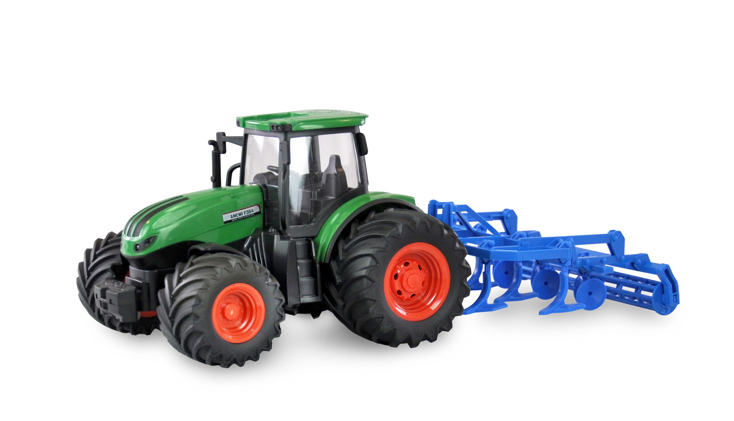 Tracteur Télécommandé Enfant Avec Remorque électrique - 2,4 GHz, Phares LED, Accessoires Ferme - Cadeau 3 à 7 Ans - 3