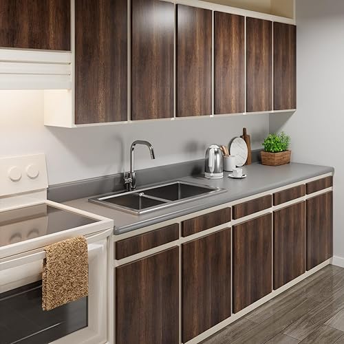 Miniatura 2 de Decotalk Papel de contacto de grano de madera de 17.7 x 400 pulgadas, papel de contacto de madera para encimeras, impermeable, papel de contacto de