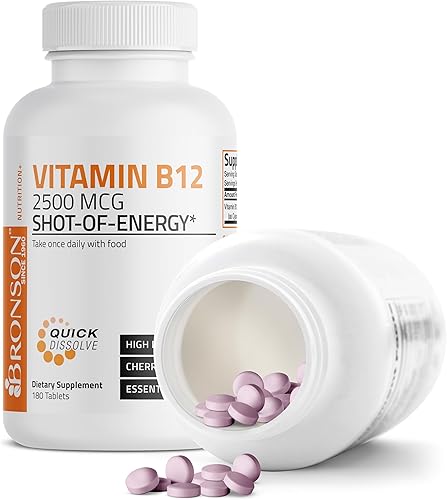 Miniatura 10 de Vitamina B12 de Bronson 0000088 oz sublingual de rápida liberación 1