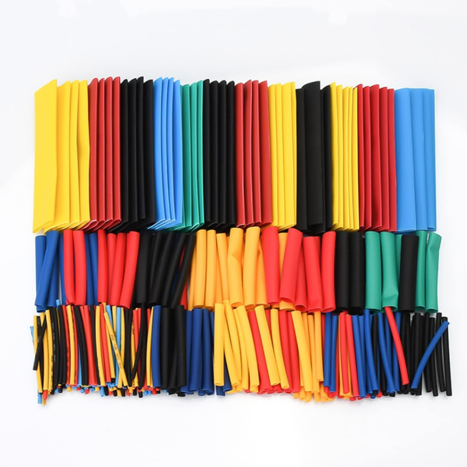 Polyolefin Heat Shrink Tube,328 PCS,2:1 Wire Shrink Wrap Tubing Wire Heat Shrink Tube,8 Different Cut Size for Colored Insulation Heat Shrink Tubing-Multicolour