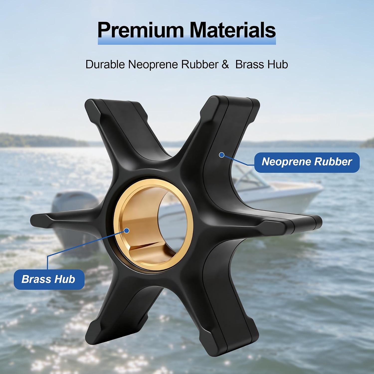 MARKGOO Water Pump Impeller Kit 5001593 for Evinrude Johnson OMC Outboard 85-300 HP Boat Motor Engine Parts Replacement 435821 777816 397131 435748 395864 394534 391538 389289 Sierra 18-3059