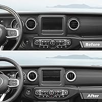 Vista 2 de RT-TCZ para Cubiertas de Rejillas de Aire del Tablero del Jeep Wrangler JL, Adhesivos de Adorno Blanco para Jeep Wrangler JL JLU Gladiator JT