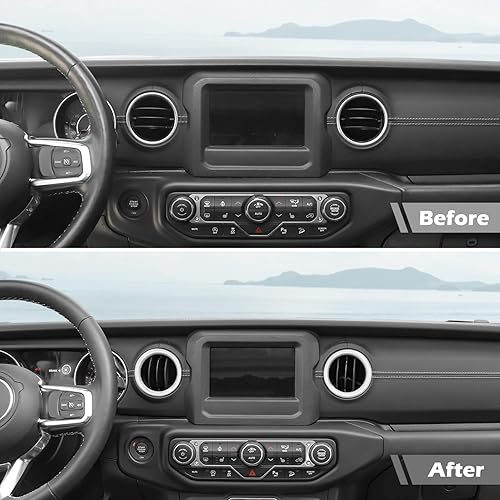 Miniatura 2 de RT-TCZ Adhesivos para Jeep Wrangler JL JLU Gladiator JT 2018-2023, accesorios interiores blancos 4 unids