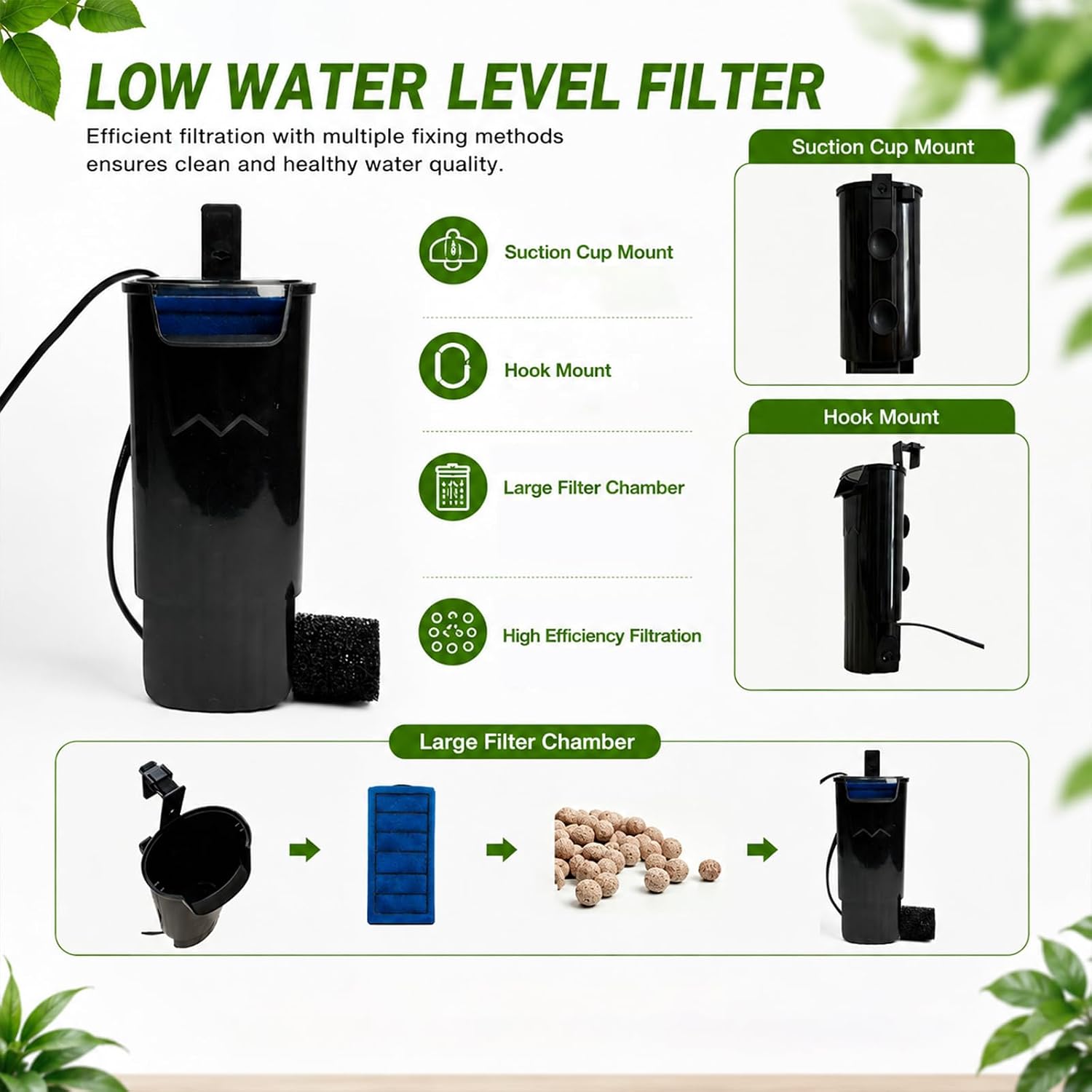 Turtle Tank Kit XLarge Acrylic Aquatic Tank Starter Kit | Tank+Lamp+Filter+Water Changer with Bask Platform, Bottom Drain for Turtles, Crabs,Fishes, Amphibians,Reptiles