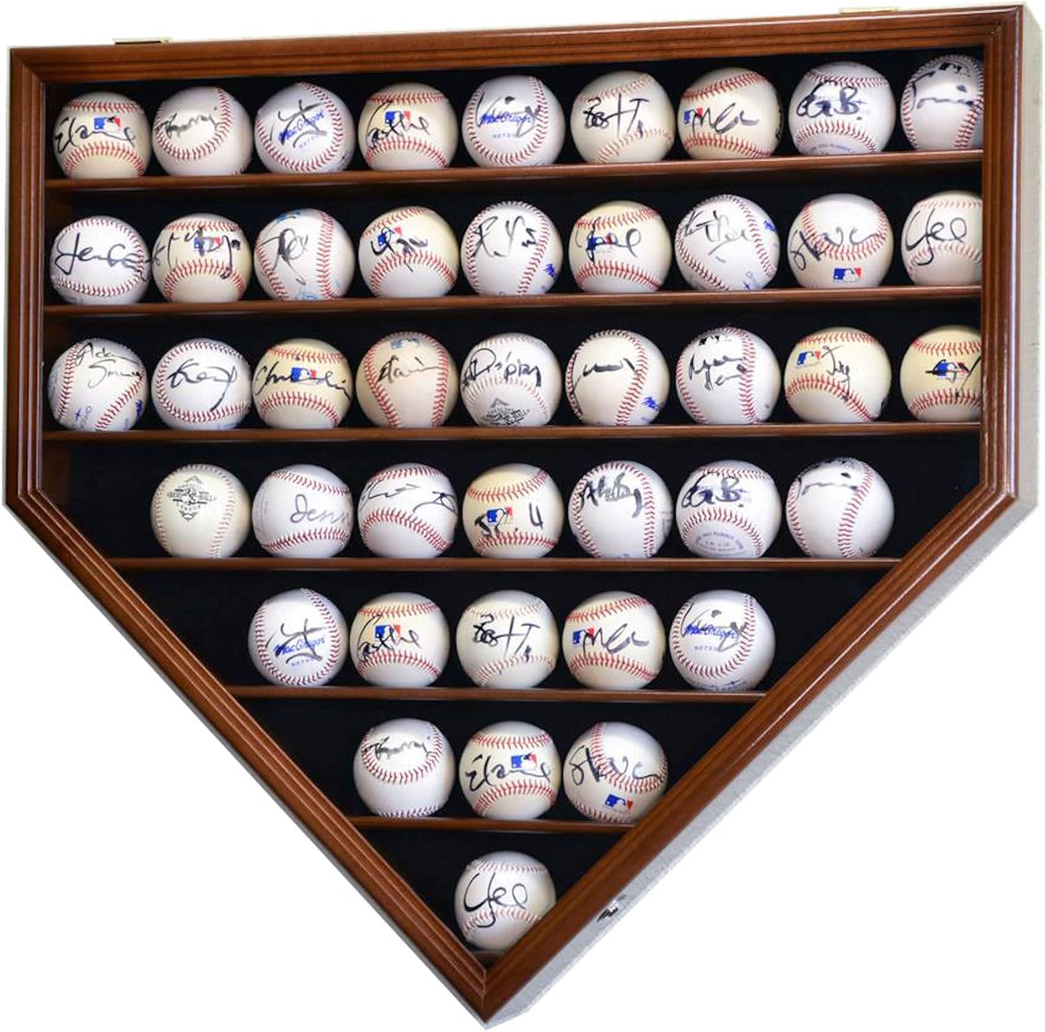 43 Baseball Ball Display Case Home Plate Shaped
