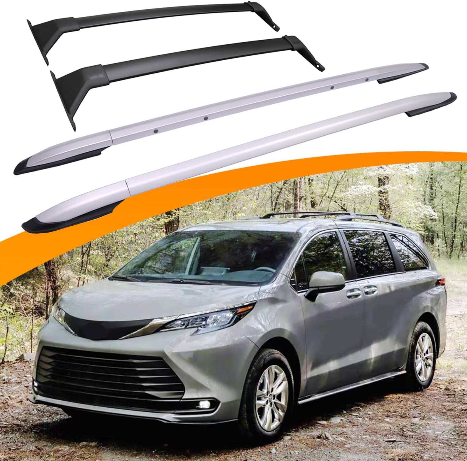 Amazon.com: Snailfly 4PCS Roof Rack Cross Bars Fit for Toyota Sienna ...