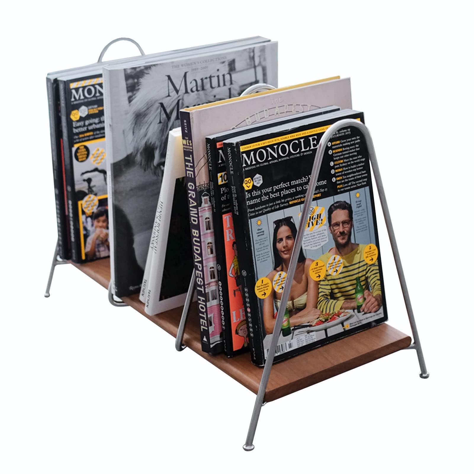 Generico Portariviste per Bar, espositore per Dischi in Vinile in Metallo, Organizer e Accessori per Soggiorno e Camera da Letto (Argento)