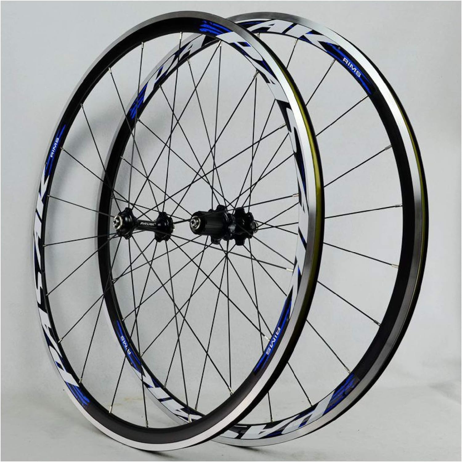 HOMSXPAC 700C Superlight Road Racing Bike Wheelset Rim,Bicycle Wheel C/V Brake 7-11Speed Cassette Hubs Sealed Bearing 6T QR