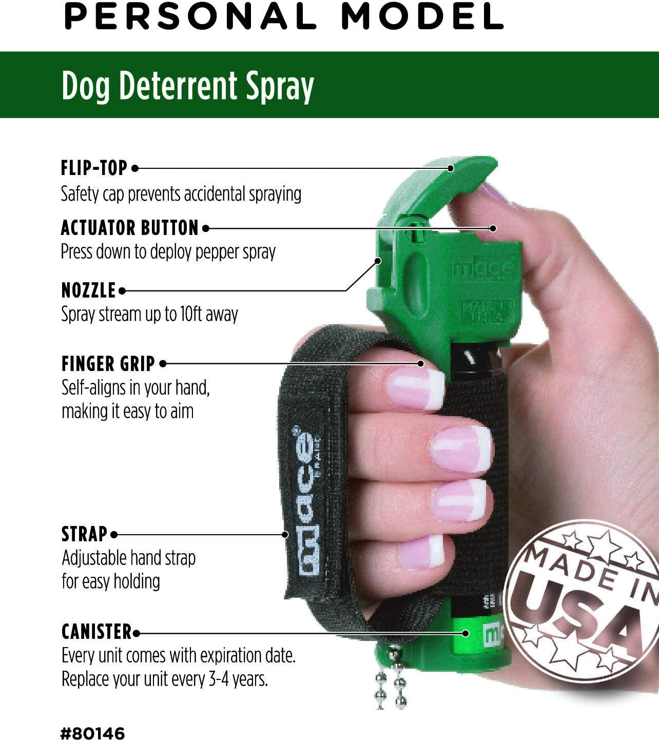 Mace Brand Muzzle Canine Repellent w/keychain 14 grams