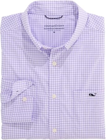 vineyard vines Coral Reef Gingham Featherweight Performance Shirt