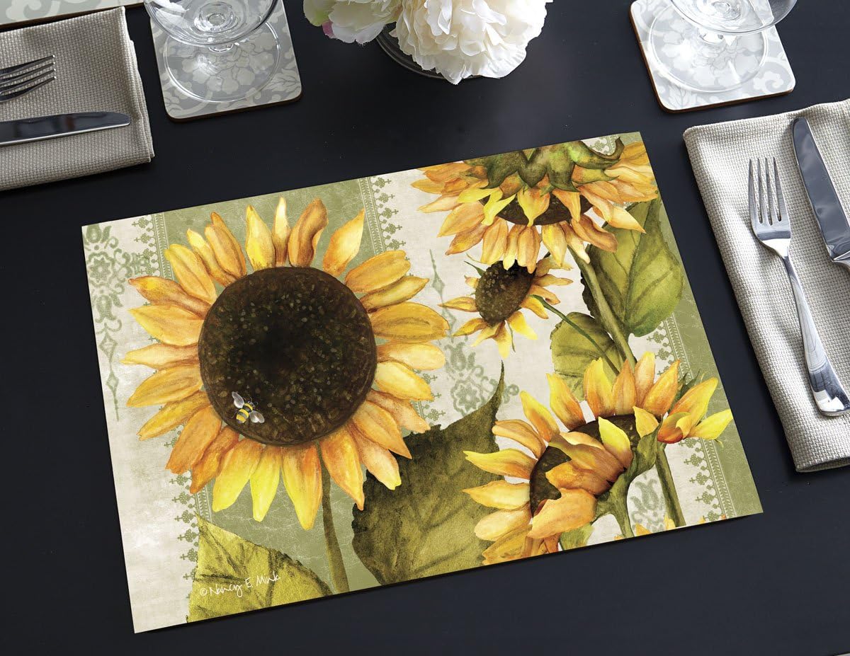 CounterArt Paper Placemat, Sunflowers in Bloom, 24-Pack