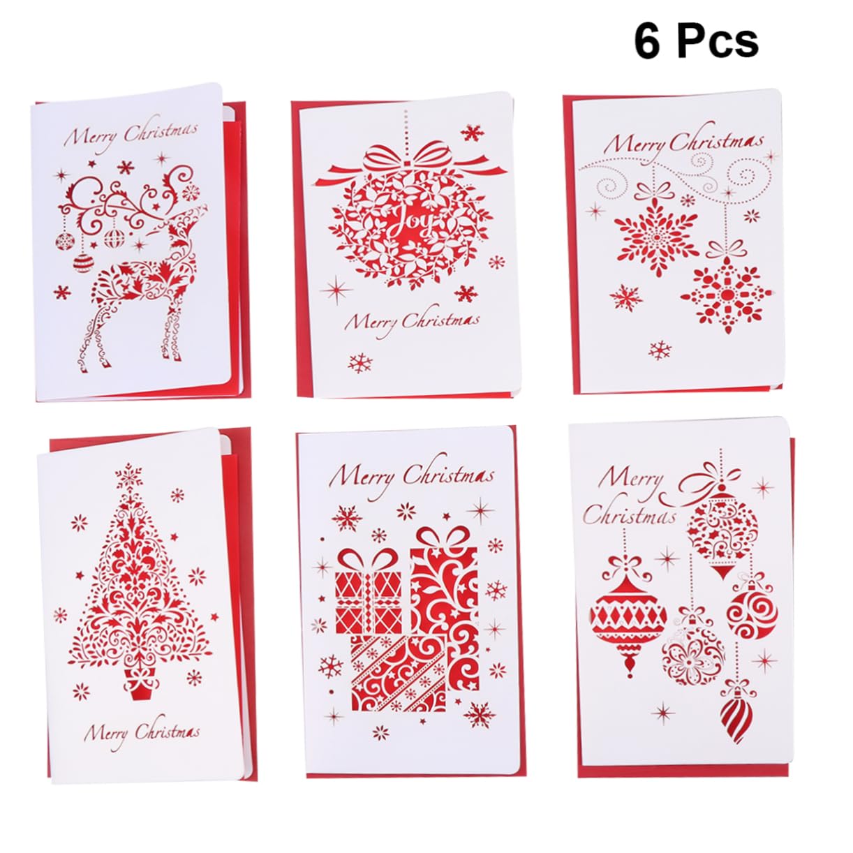 STOBOK 18 Stk Weihnachtskarten Weihnachtsfeier Gefallen 3d-einladungskarten Popup-notizkarten Weihnachts-popup-karten Weihnachtsgrußkarte Feiertagsgrußkarte Wunschkarten Segenskarte Rot