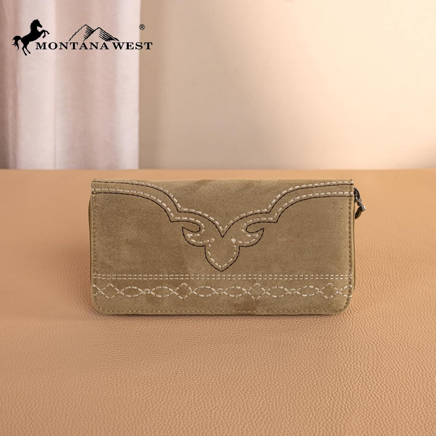 Montana West Boot Stitch Wallet for Women Western Credit Card Holder Womens Wallet MW1341-W022KH - Image 3