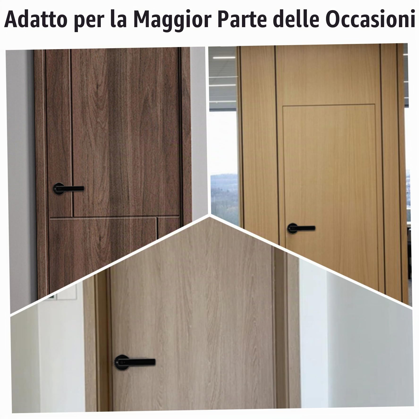 Serratura per porta con impronta digitale Maniglia per porta intelligente 4 in 1 con impronta digitale/APP/codice/chiavi Blocco tastiera elettronica per camera da letto Home Hotel Office Apartment