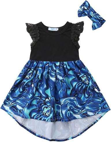 Wangscanis Bebe Fille Robe Dentelle Robe De Princesse Avec Bandeau Pour Enfant 1 6 Ans Amazon Fr Vetements