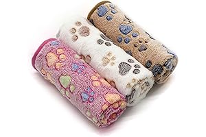 1 Pack 3 Super Soft Fluffy Puppy Dog Blankets