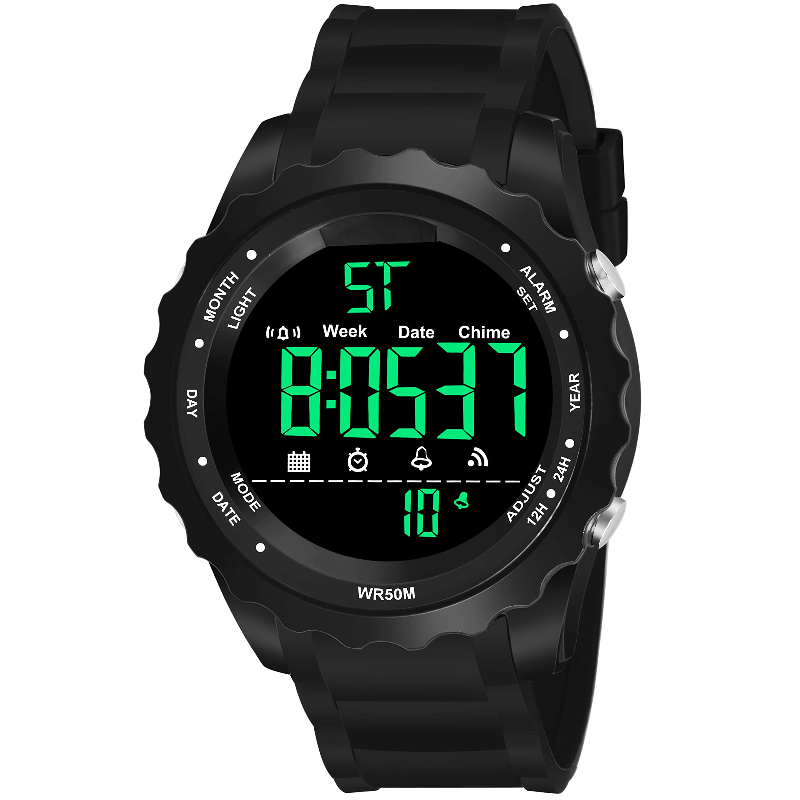 CLOUDWOOD Digital Sports Multi Function Watch for Men Boys (Black Dial Black Colored Strap) WCH31 (B0C36XP5TM) Amazon Price History, Amazon Price Tracker