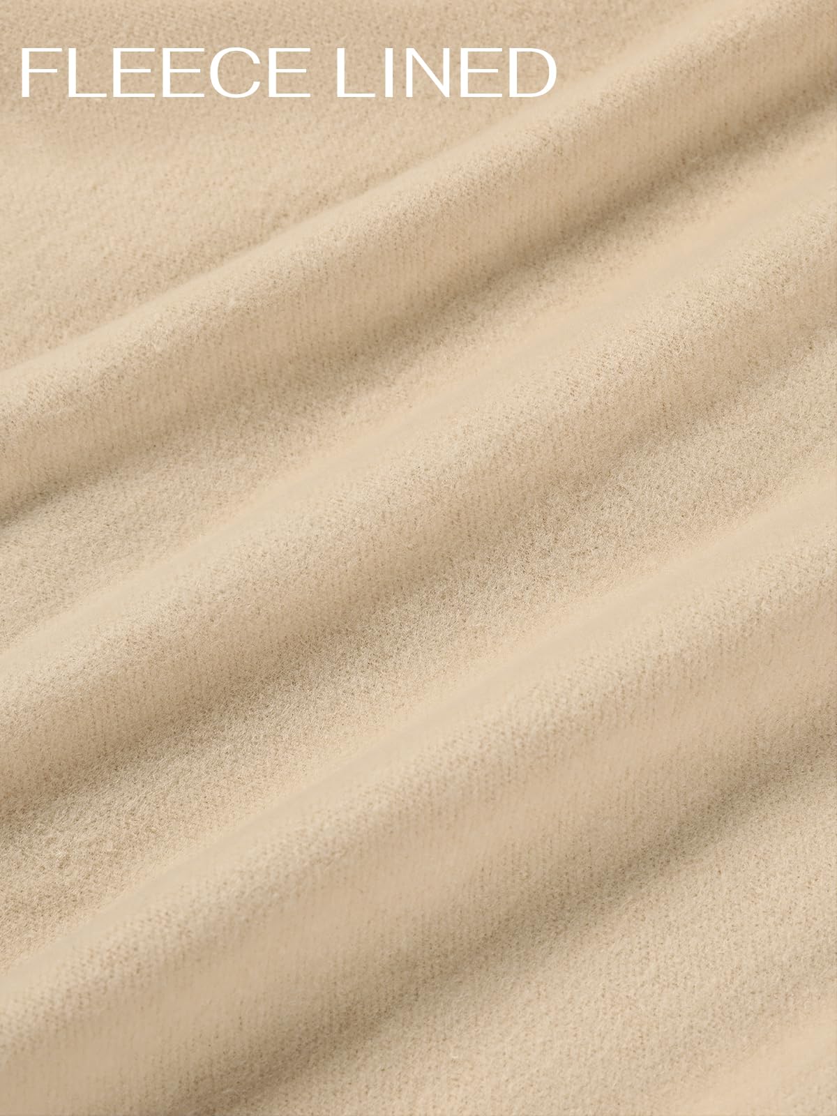 REORIA Tuta da donna in cotone con colletto alla coreana, a maniche lunghe, mezza cerniera, due pezzi, con tasca a marsupio, cachi, XXL