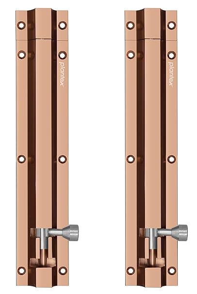 Plantex Stainless Steel 8 inch Tower Bolt/Tower Bolt for Home,Offices Doors and Windows/Tower Bolt for Main Door/Door Latch/Kundi/Chitakini/Door Latch for Windows (Rose Gold, Pack of 2)