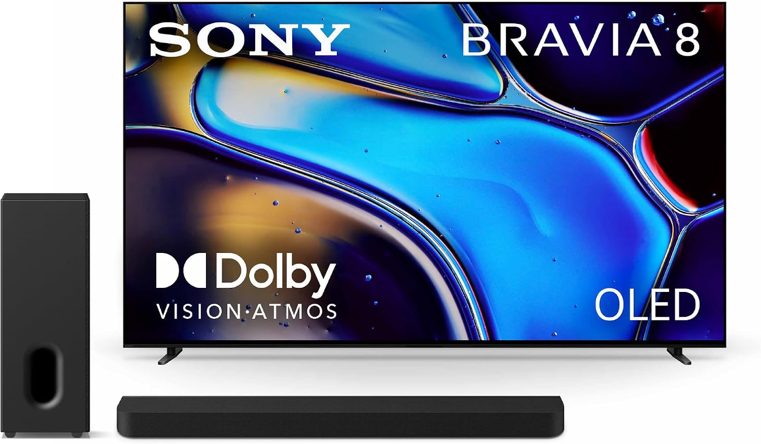 Sony BRAVIA 8 65-Inch 4K OLED Smart TV (K-65XR80) with BRAVIA Theater Bar 7 9-Speaker Soundbar and Included BRAVIA Theater Sub 7 Wireless Subwoofer (HT-AP710) Bundle