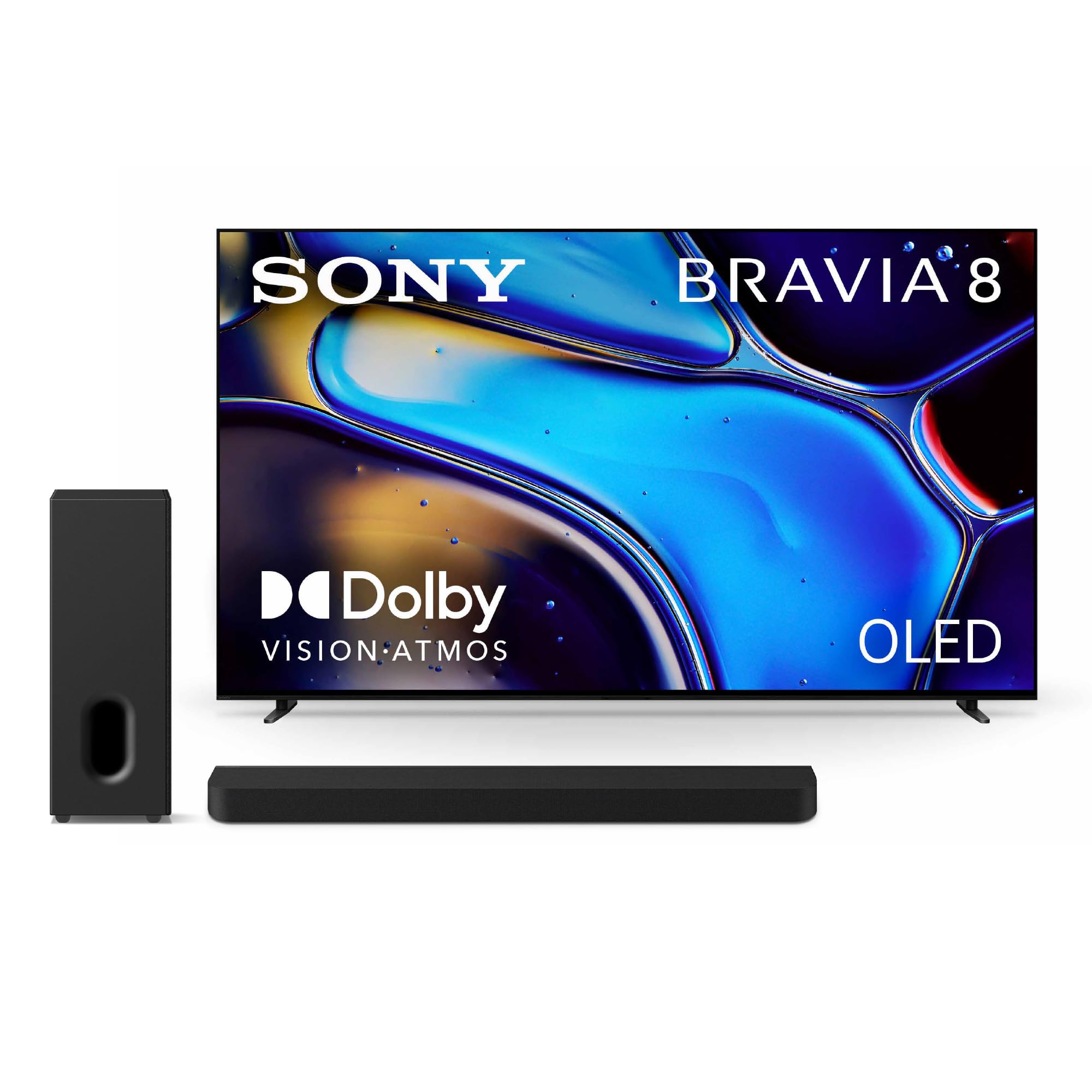 Sony BRAVIA 8 65-Inch 4K OLED Smart TV (K-65XR80) with BRAVIA Theater Bar 7 9-Speaker Soundbar and Included BRAVIA Theater Sub 7 Wireless Subwoofer (HT-AP710) Bundle