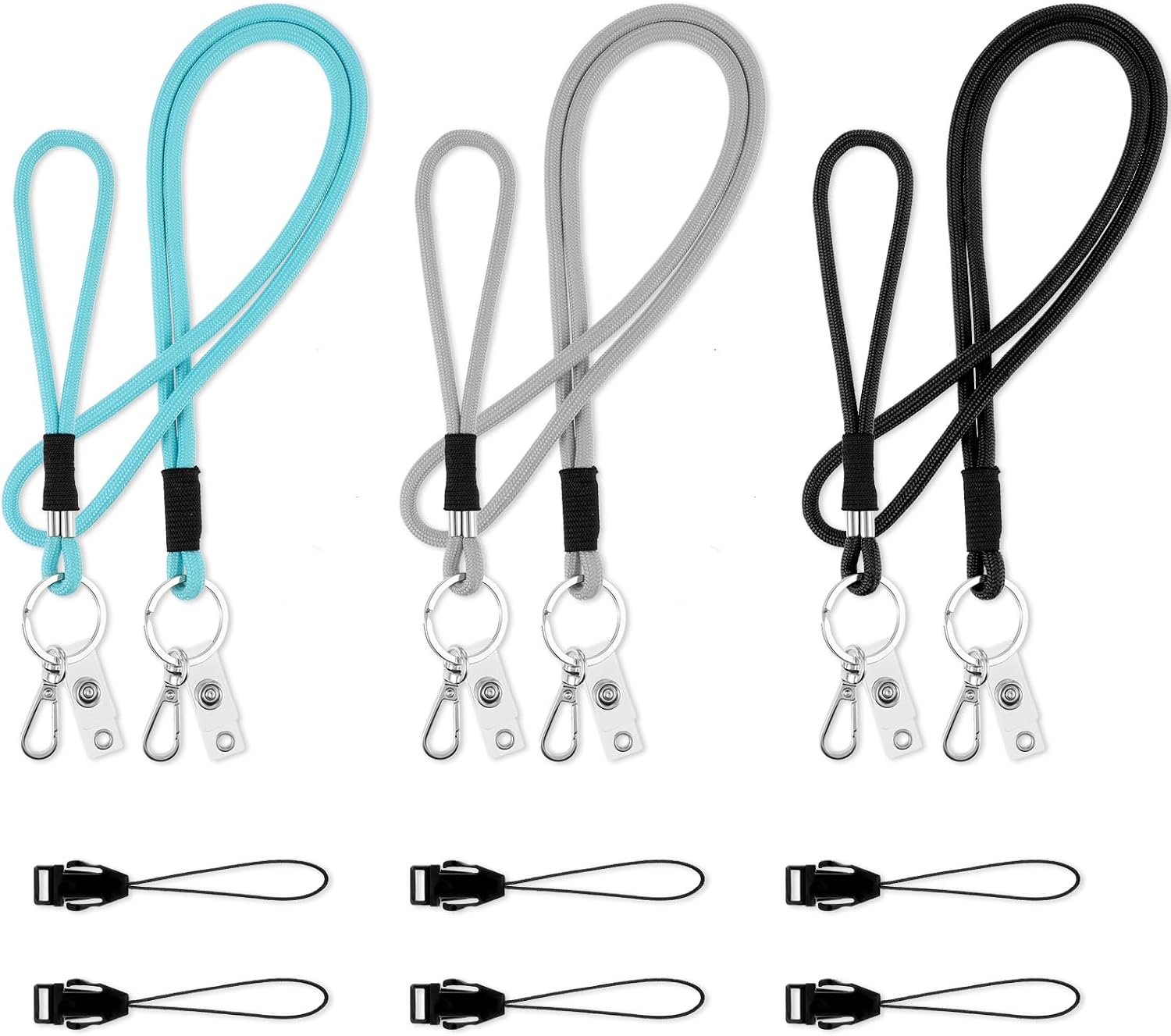 Amazon.com: Andibro 6 Pcs Lanyards for ID Badges, with Metal Clasp ...