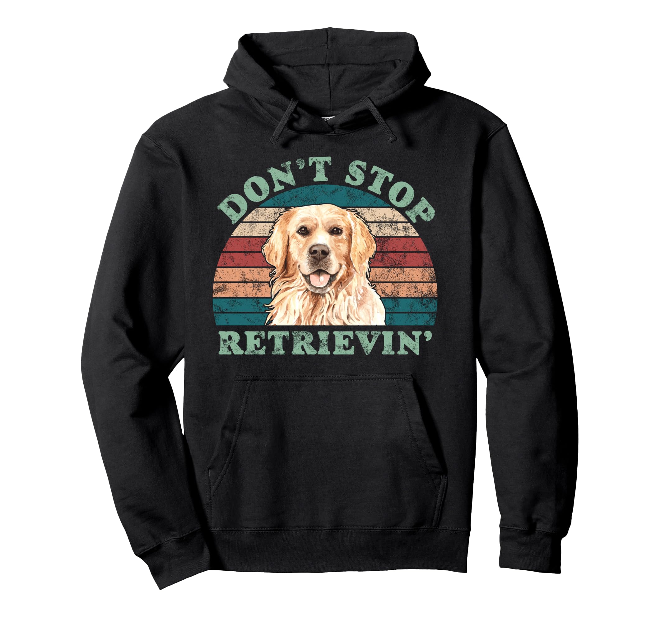 Don't Stop Retrieving-Golden Retriever Vintage Pullover Hoodie