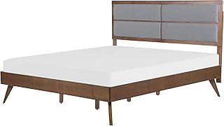 Łóżko drewniane 180 x 200 cm ciemne POISSY