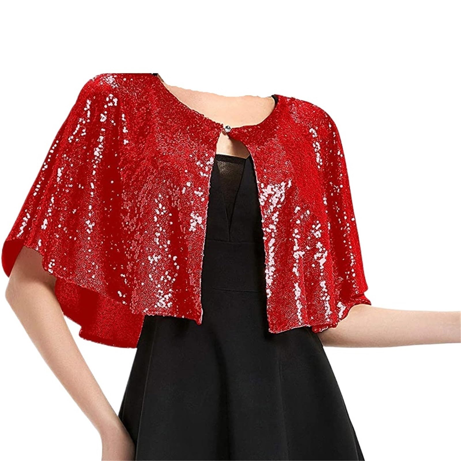 Chal de lentejuelas brillantes para mujer, para fiesta, club, baile, vestido de noche