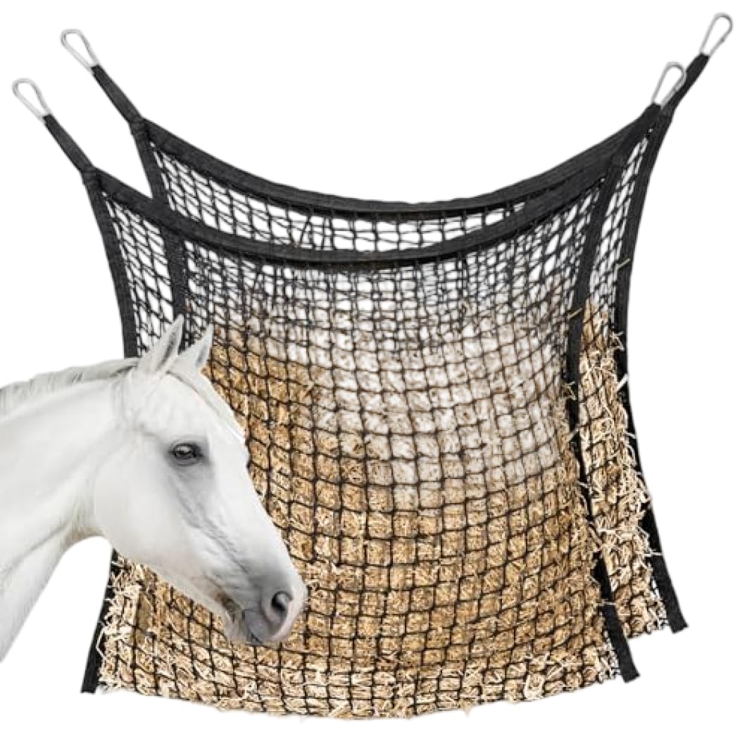 Filet à foin alimentation lente MX à petits trous pour réguler le repas des chevaux