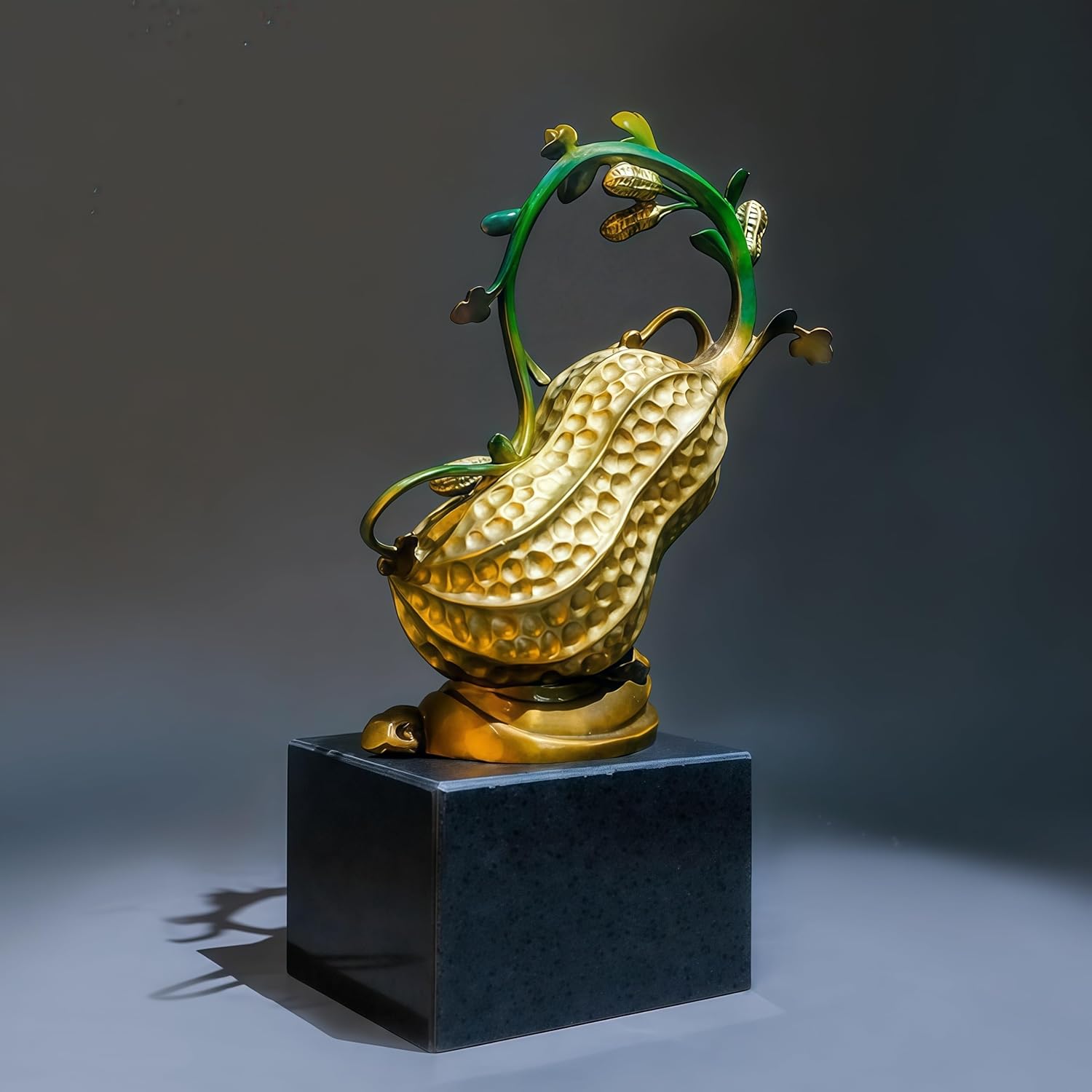 Top Brass Artificial Peanut, Faux Fake Peanut, Artificial Vegetables, Fake Faux Vegetable, Feng Shui Decor & Gifts for Home, Feng Shui Statue, Chinese New Year Decoration, Chinese Decor & Gifts
