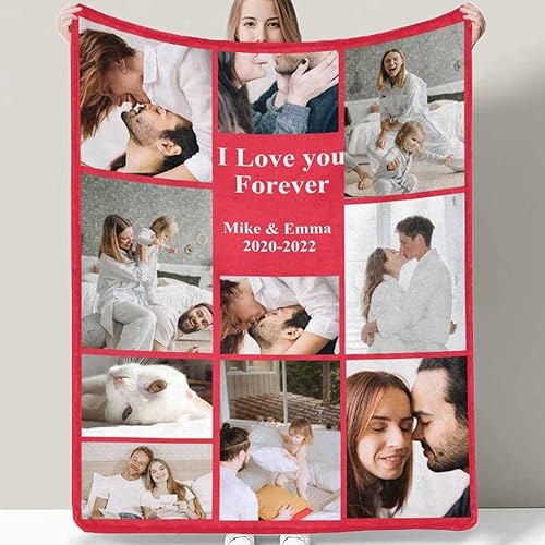 Miniatura 8 de D-Story Manta Personalizada con 10 Fotos Textos Hecha en EE.UU., Manta Personalizada Manta de Fotos Personalizada Manta Personalizable Personalizar