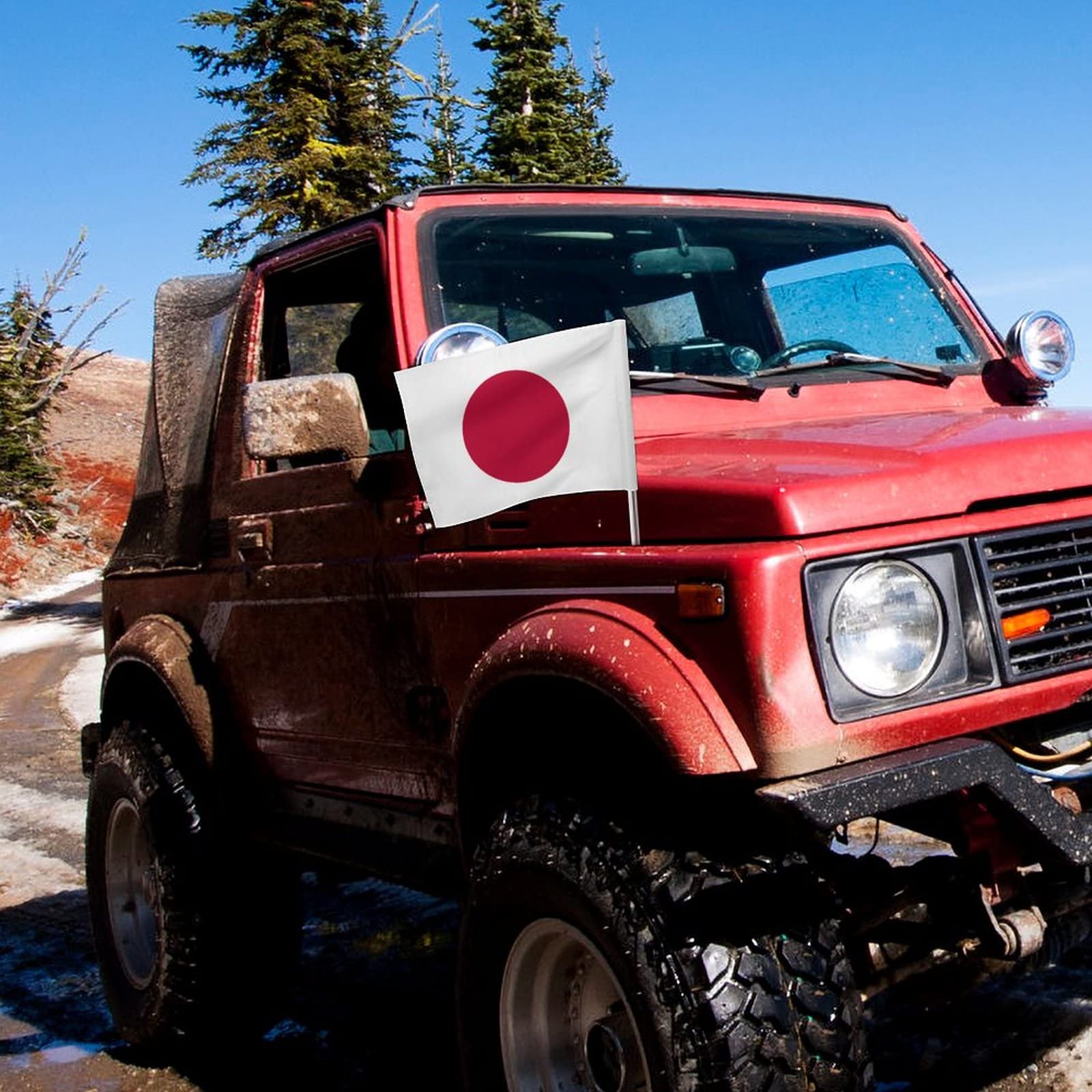 Amazon.co.jp: 日本 国旗 日の丸 旗 車の旗 自動フラグ 自動車旗 車