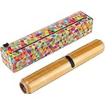 Chicwrap Triangles Refillable Plastic Wrap Dispenser - Includes One 12 x 250\' Roll of Professional Grade Plastic Wrap - BPA Free and Kosher Certified - Reusable Dispenser w/Slide Cutter