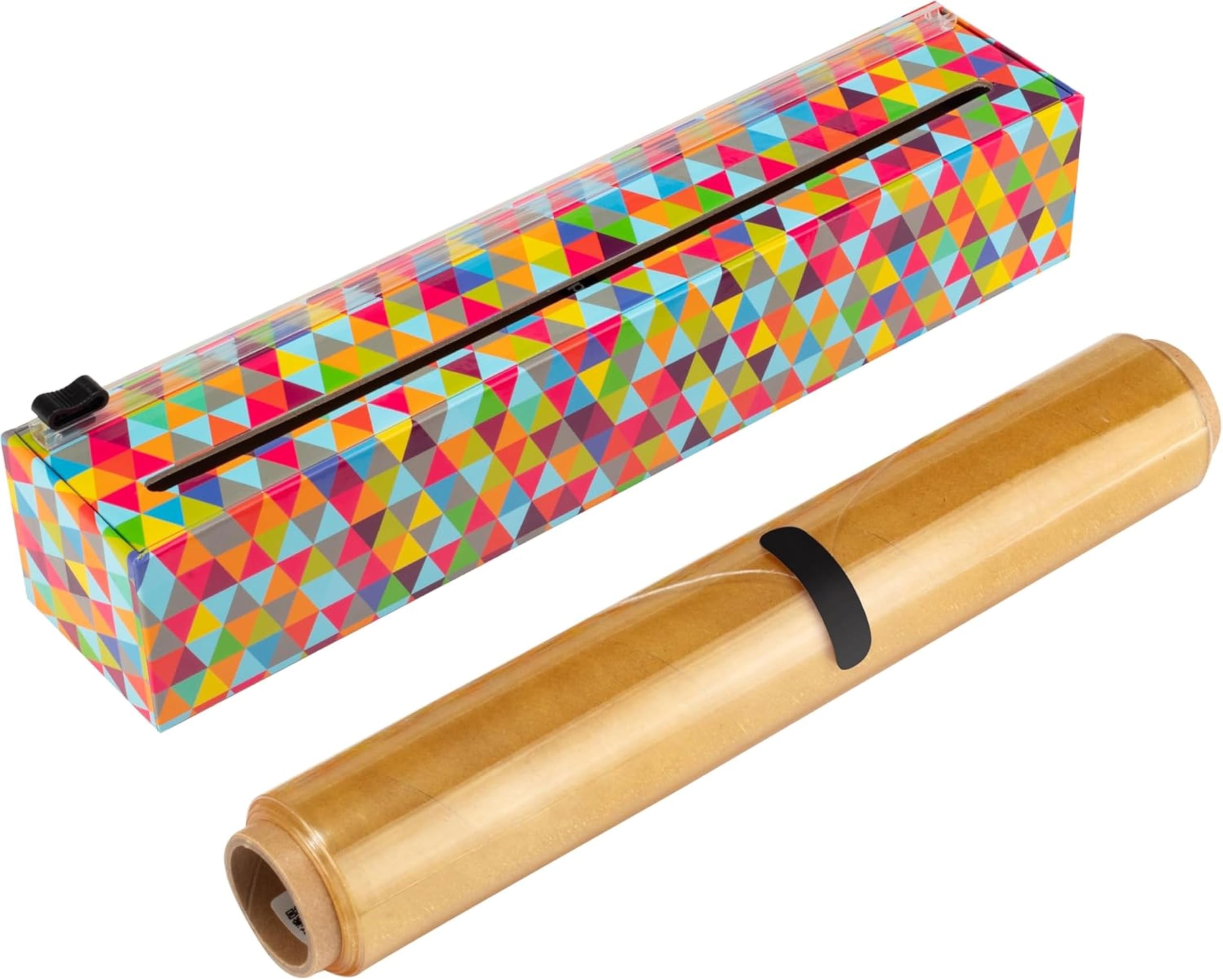 ChicWrap Triangles Plastic Wrap Dispenser - Includes 12"x250' roll