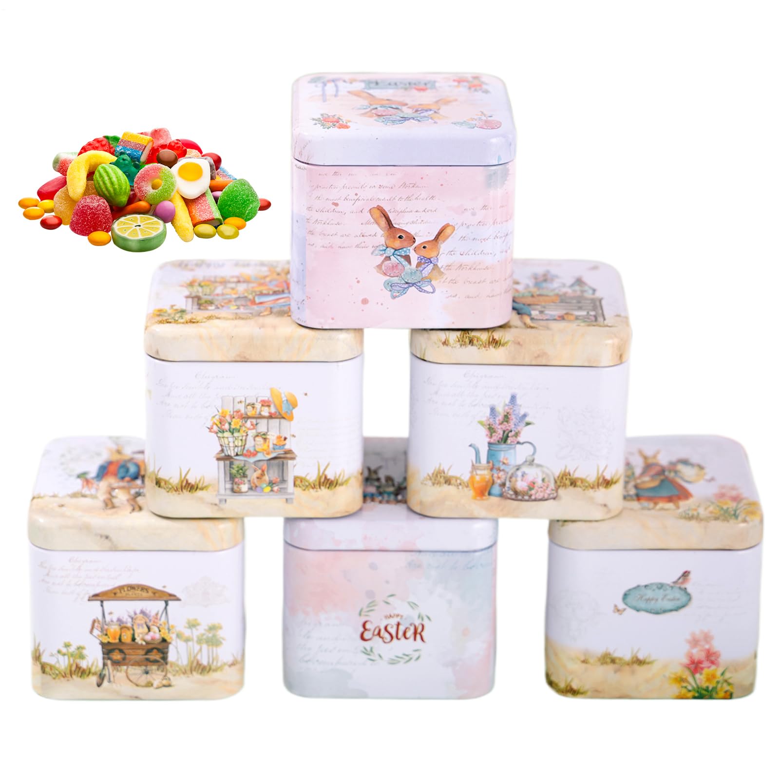 Boîtes à biscuits en métal lapin de Pâques pour éviter les gâteaux mous au printemps