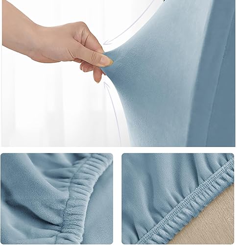 Miniatura 3 de Soft Chair Covers Velvet for Dining Room Medium Gray Set of 6 Stretch Dining Chair Slipcovers Kitchen Reusable Parsons Side Chair Slipcover